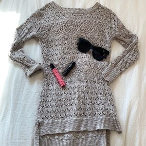 Pink rose Grey knitted long sleeve